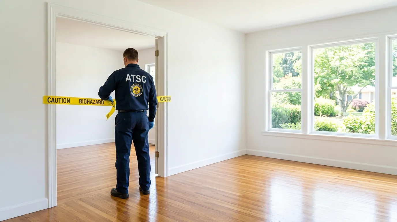 Certified biohazard cleanup crew performing Crime Scene Cleanup in Sand Springs